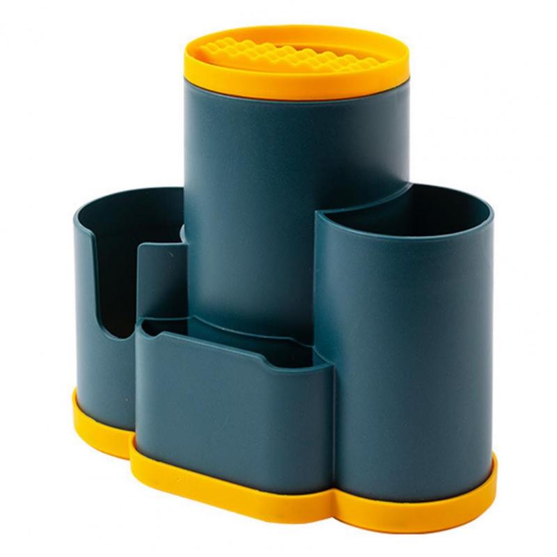 

Пластиковая сливная трубка для палочек для еды, бытовая креативная клетка для палочек для еды, подставка для хранения кухонных ложек, ящик для хранения посуды, корзина для палочек для еды синий