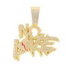 Collana con Ciondolo Lettera Amore NO AMORE Pieno di Diamanti Hip Hop Nicchia Street Hiphop Personalizzata Catena Cubana Gioielli di Moda