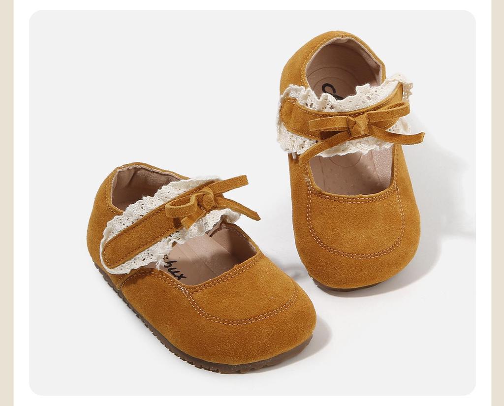 Frühling 2026 Baby Mädchen Schleife Weiche Sohle Leder Lauflernschuhe - Prinzessinnen Ballerinas