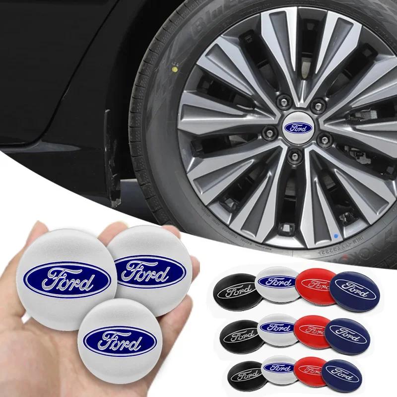 Adesivi per Auto Ford 4 Pezzi Logo Ford 56mm 60mm 65mm Coprimozzo Ruota Auto Adesivi Decalcomania Per Fiesta Mondeo Explorer Focus Mondeo Es