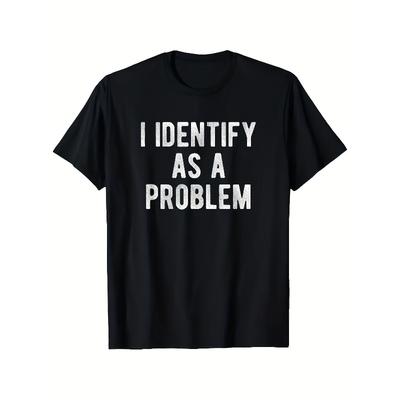 European Size Men's Humorous Sarcastic Pattern T-Shirt Casual Short Sleeve Round Neck Top, Comfortable Fashionable Casual Tees