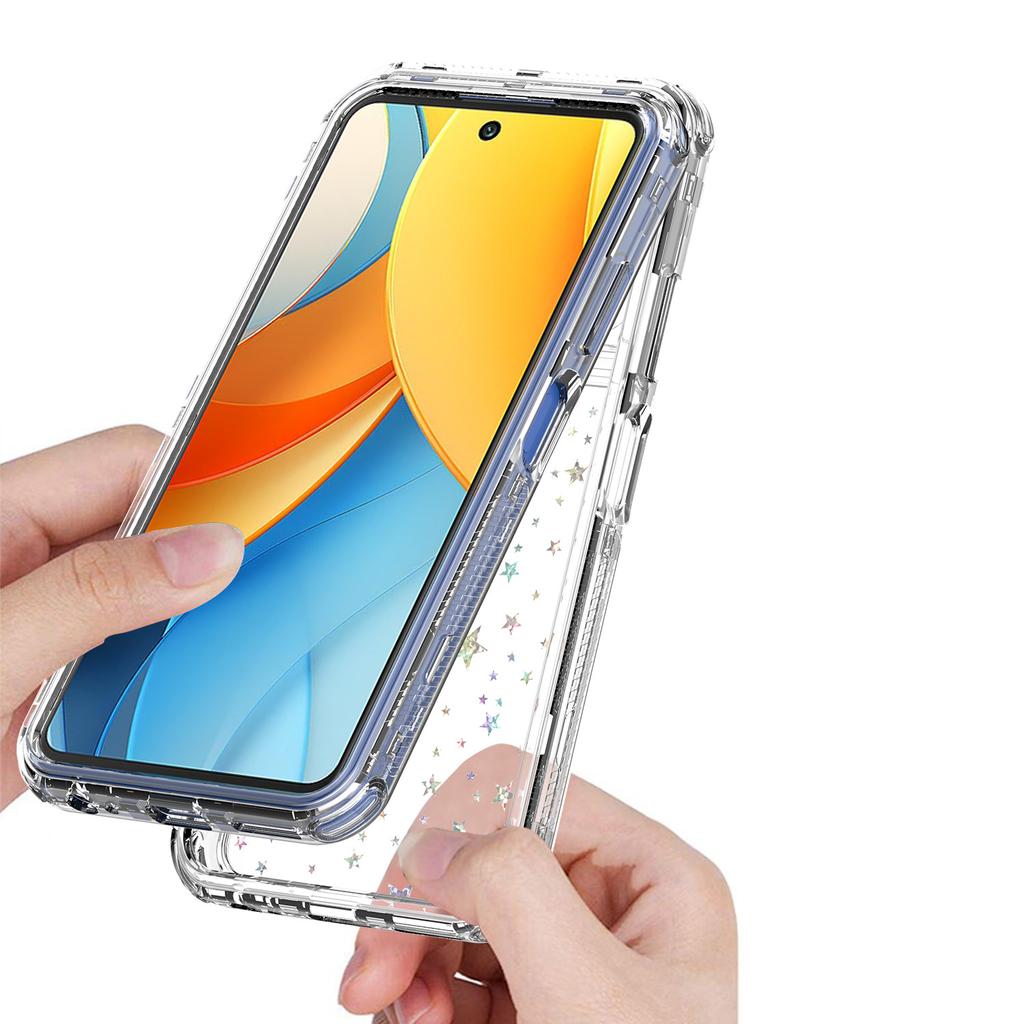 For ZTE Axon 60 Lite Case Precise Cutouts Acrylic TPU Clear Phone Cover with Laser-printed Film