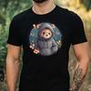 Men's T-Shirt Teddy Bear In Hoodie Motif Cotton Size XS To 5XL