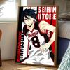Anime Kuroko's Basketball Mitobe Poster Sticker Print Waterproof Wall Art For Living Room Bedroom Home Decor