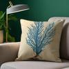 Blue Sea Creature Coral Shrimp Pillow Case Custom Printed Brushed Fleece Pillow, Baby Skin-Touch, Eco-Friendly Dye-Sublimation C