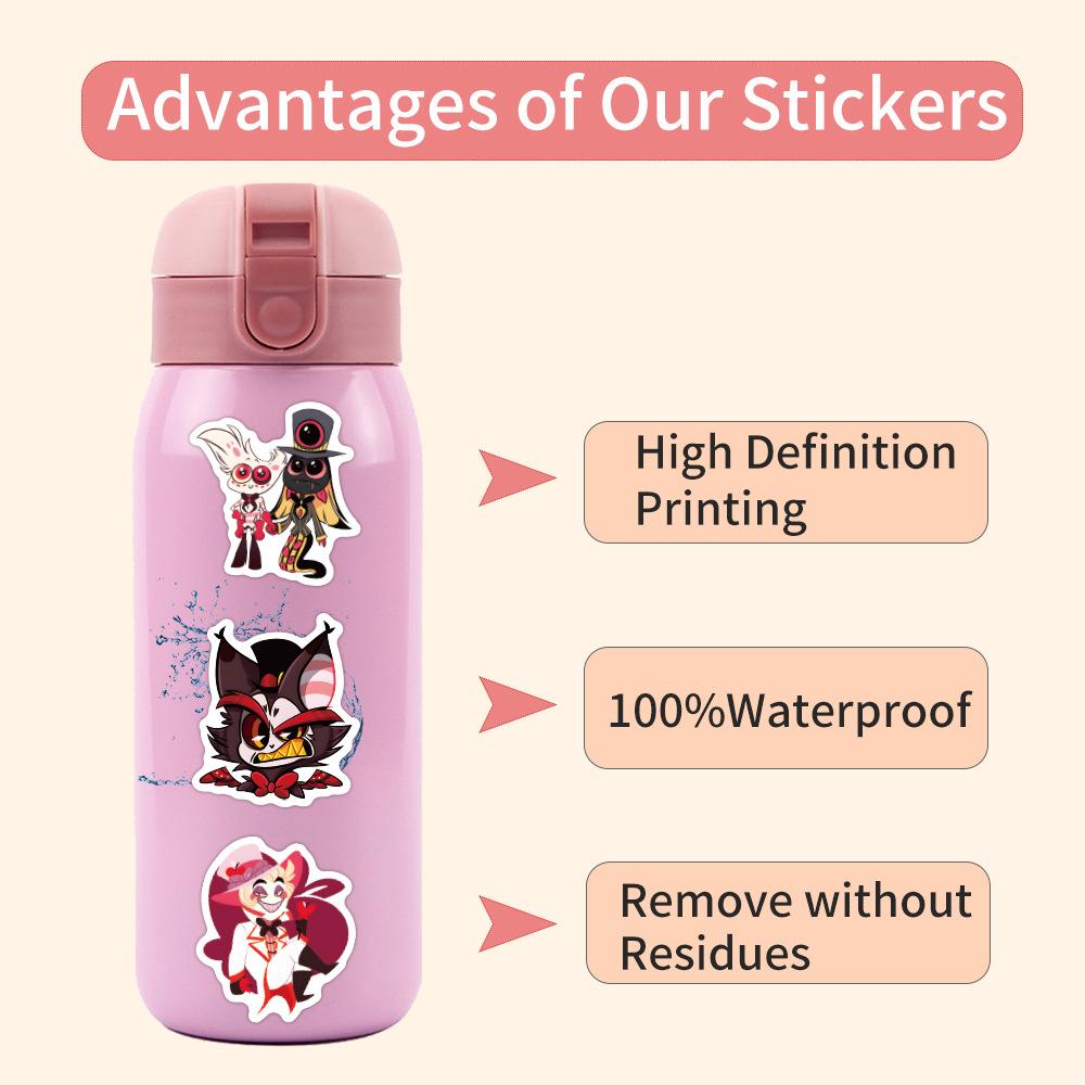 60 Neue Hazbin Hotel Graffiti Aufkleber Laptop Koffer DIY Aufkleber