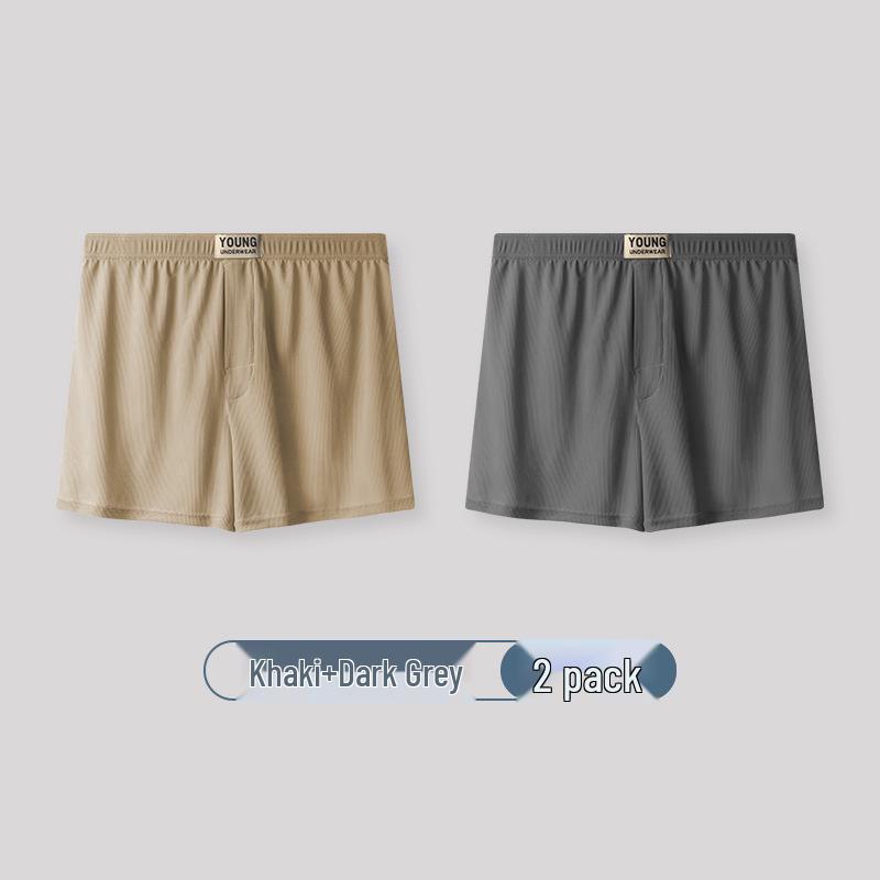 Men's Plus Size Ice Silk Casual Shorts - Breathable and Soft for Summer, Sleepwear, or Home.