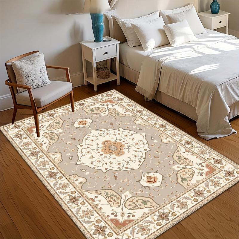Retro Brown Heart Area Rug Romantic Coffee Swirl Living Room Carpet Modern Abstract Lounge Floor Mat Bedroom Decor