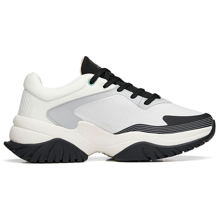 Anta Lightweight Breathable Low-Top Training Shoes Women Sneakers White Black 122237756-4