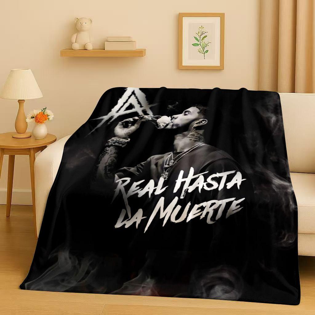 3D Anuel AA Real Hasta La Muerte Rapper Flannel Blanket,Ultra Soft Warm Plush Throw for Home Bedroom Bed Sofa Cover Kids Picnic
