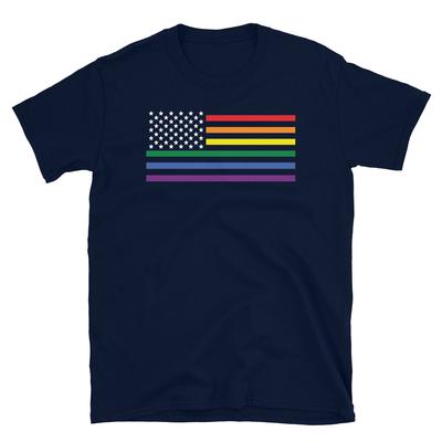 USA LGBTQ Flag Lesbian Transgender Transgender Queer Short-Sleeve Unisex T-Shirt
