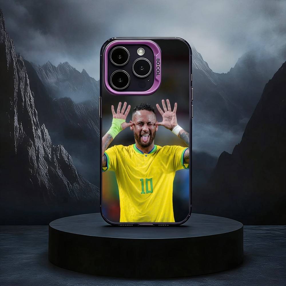 

Football For N-NeYmAR-R 10 Phone Case For iPhone17,16,15,14,13,12,11 Plus,Pro Max Black Candy silver phone case iPhone17air