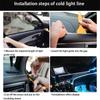 1/2/3/4/5M RGB Car Interior Ambient LED Light Strip Invisible USB Fiber Optic Atmosphere Lamp Support Door Decoration Lamp