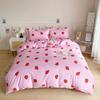 Solstice Home Textile Cyan Cute Cat Kitty Duvet Cover Pillow Case Bed Sheet Boy Kid Teen Girl Bedding Covers Set King Queen Twin