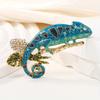 SKEDS Classic Women Men Vintage Crystal Lizard Badges Brooch Fashion Baroque Boutique Shining Pin For Ladies's Clothing Coat