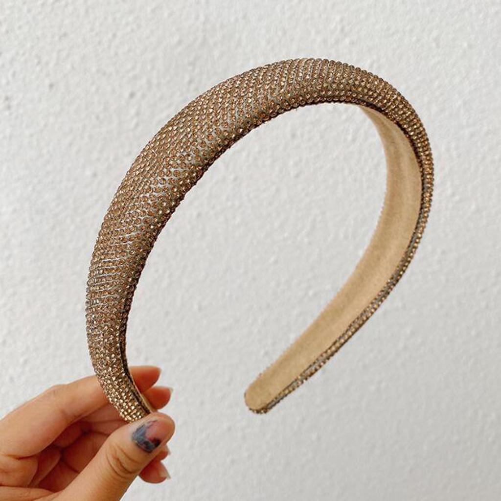 PROLY New Fashion Women's Hairband Shining Rhinestone Pearls Tangled Headband Luxurious Elegant Turban Hair Accessories