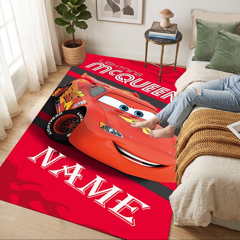Personalized Name Car Adventure Living Room Non-Slip Area Rug Soft Carpet for Bedroom Kids Playroom Sofa,Office Home Decor Doormat