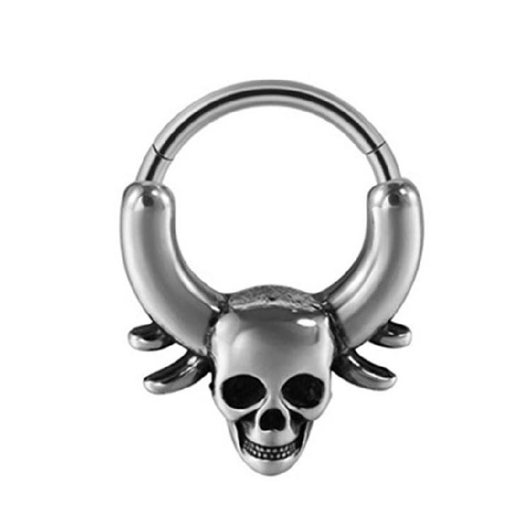Set of 2 Septum Rings Hoop with Animal Theme Nose and Ear Piercing Jewelry Eye Catching Nose Rings Body Accessories
