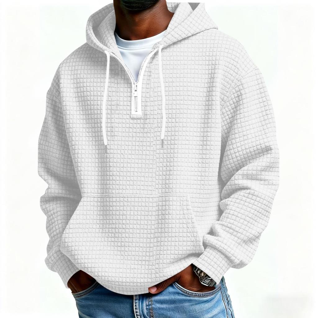 Men's American Trend Loose Leisure Zipper Color Hooded Hood Hoodie