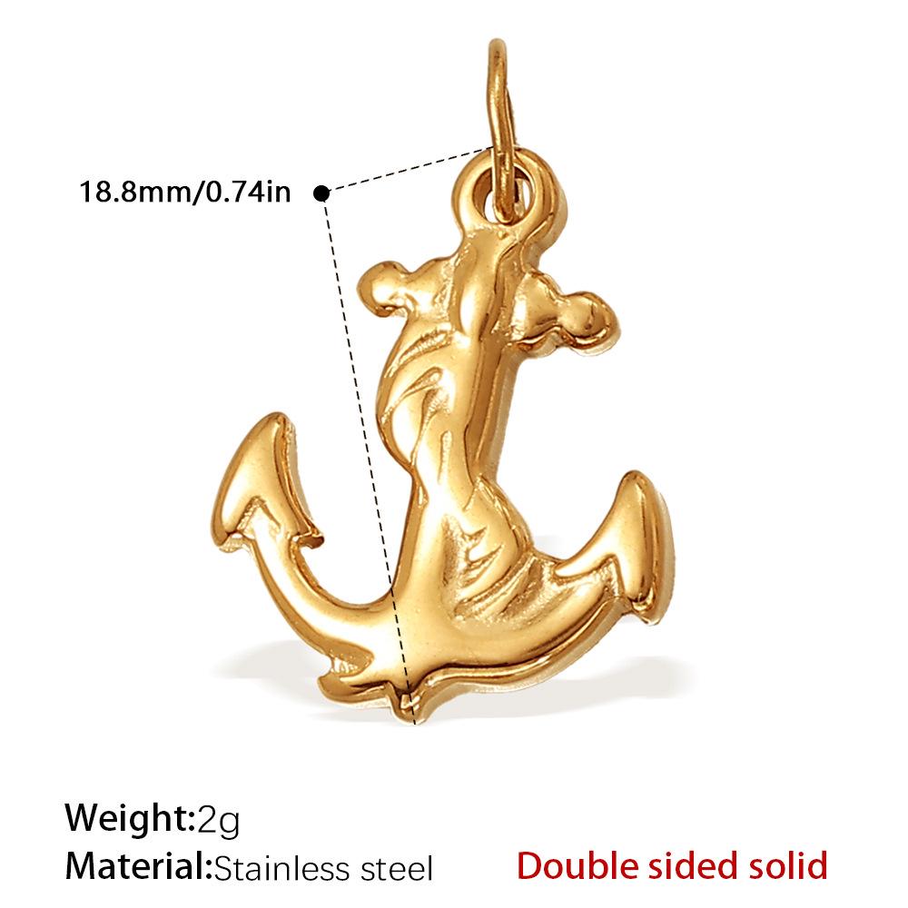 18K Gold Plated Shell Pendant for Versatile DIY Jewelry