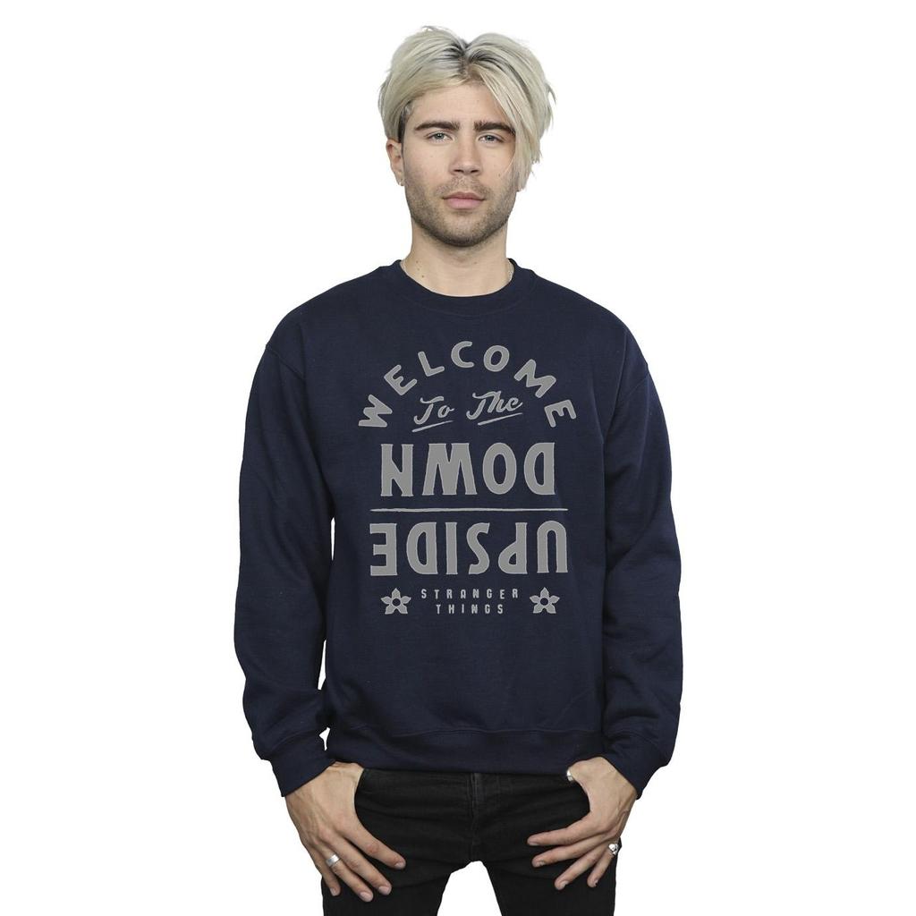 Netflix Mens Stranger Things Welcome To Upside Down Sweatshirt