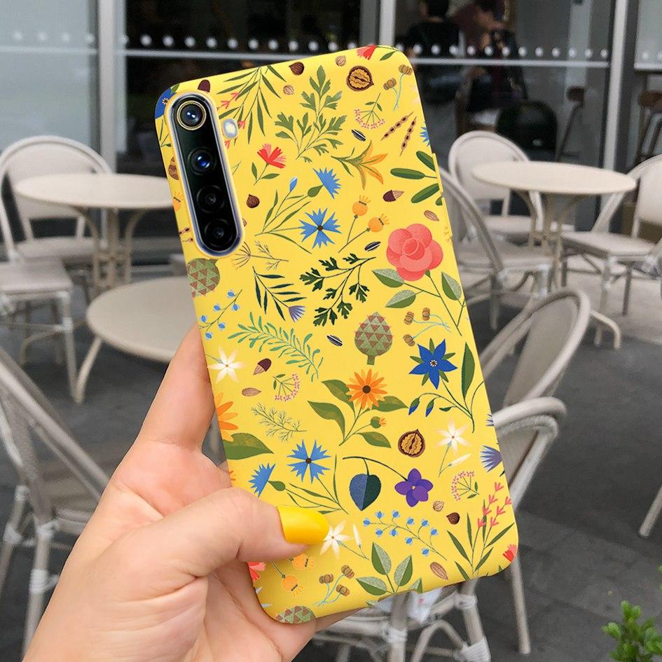 For Realme 6 6 Pro Case Cute Milk Cow Flower Patterns Soft Back Cover For OPPO Realme 6 6S 6Pro RMX2061 Coque Funda Realme6 Capa