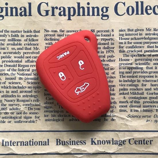 Fit for Chrysler Dodge Jeep 4 Button Remote Smart Key Fob Cover Skin Case
