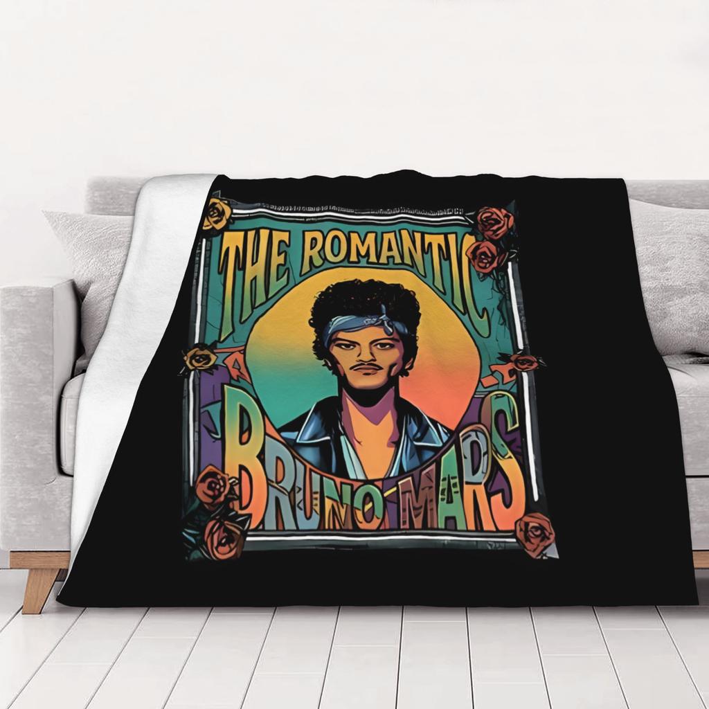 1PC home Cutecore The Romantic Bruno Mars Blanket Super Cosy Plush Home Living Room Sofa halloween
