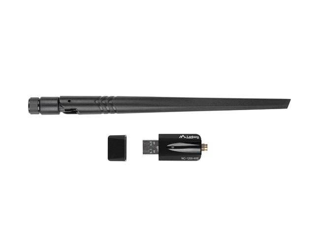 Lanberg USB 3.0 NC-1200 Dual Band Wireless Network Card 1 Internal Antenna + 1 External Antenna