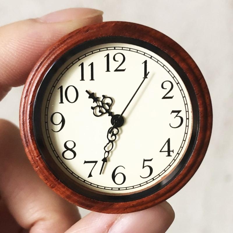 Miniature Retro European Wall Clock For Dollhouses Furniture ABS Portable And Detailed Design