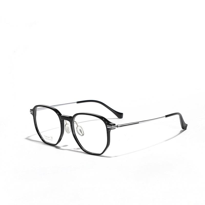 Square Glasses Retro Myopia Glasses Frame Women'S Tr90 Pure Titanium Literary Glasses Frame Men'S Literary Flat Glasses
