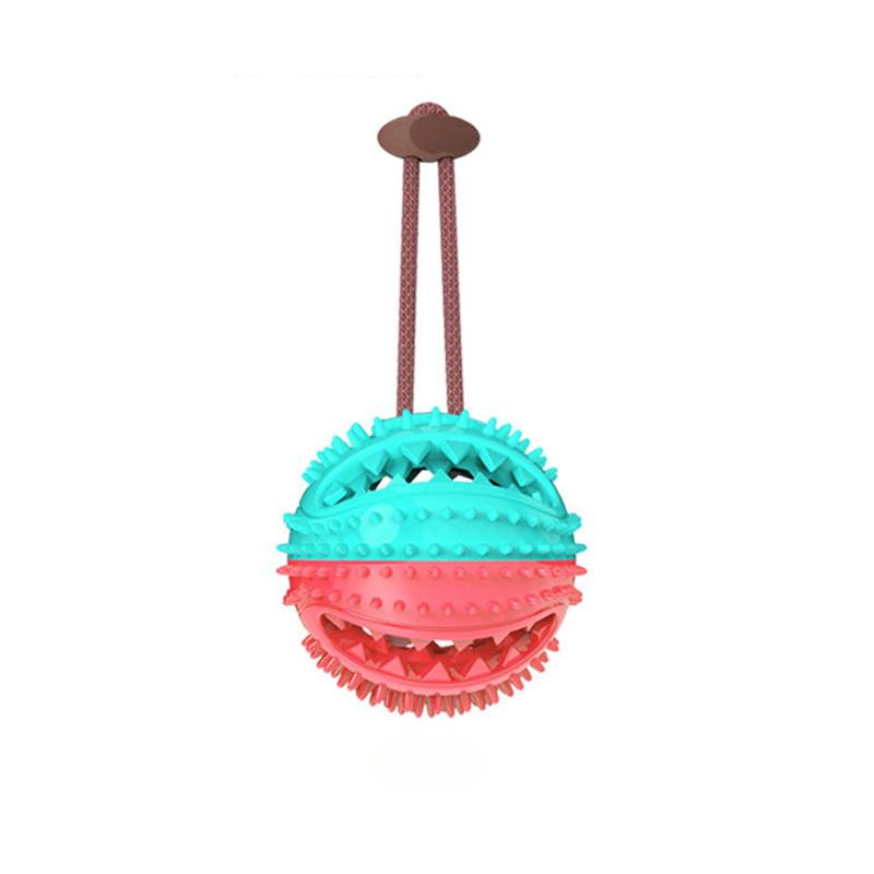 

Товары для животных Игрушки для собак Протекающий мяч для еды Резиновый мяч для прорезывания зубов, устойчивый к звонку 7.5cm