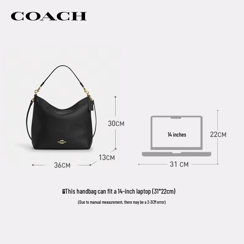COACH Laurel Large Leather Hobo Shoulder Bag