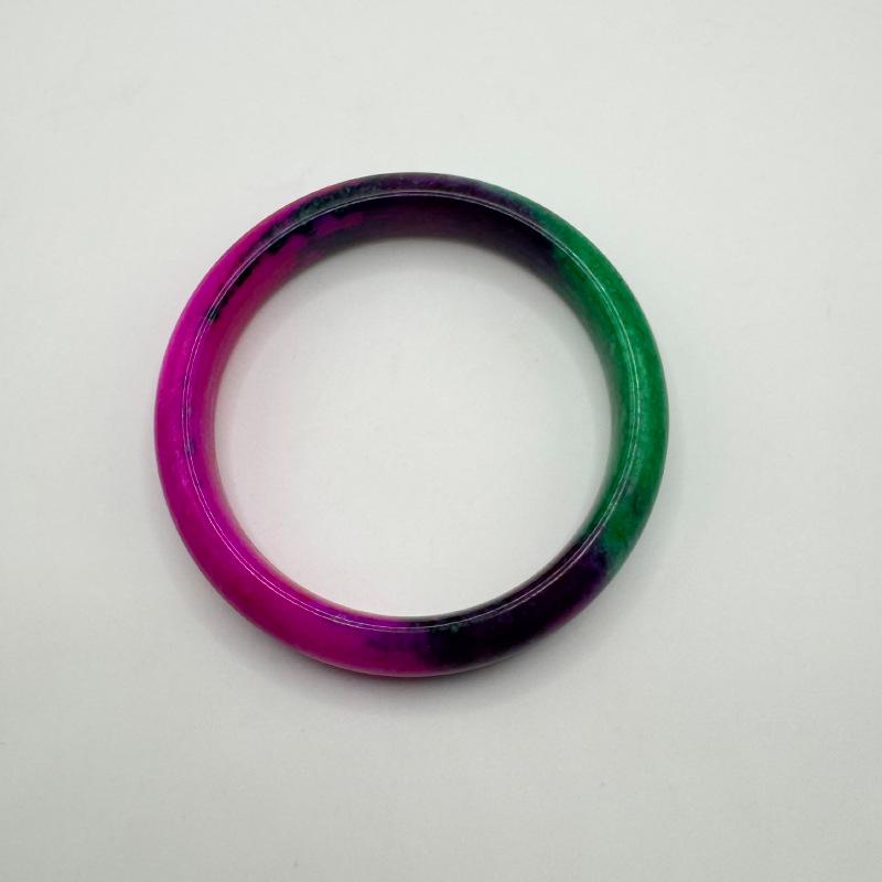 Pink Peach Jade & Purple Sugilite Women's Bangle - Jade Craftsman Live Stream Special