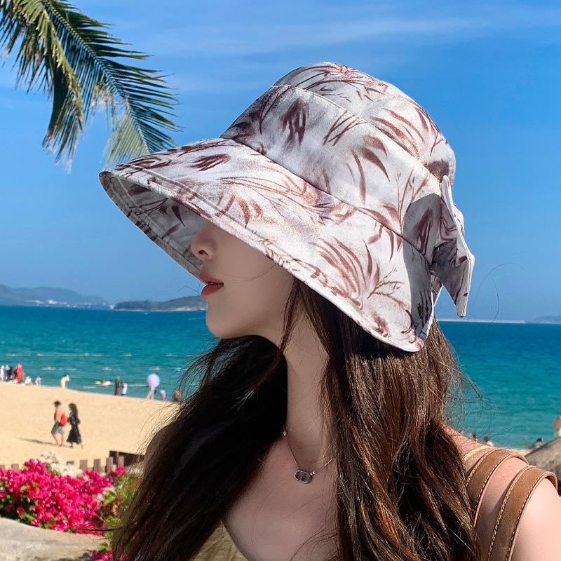 Summer Big-brimmed Sun Hat Children Outdoor Travel Face Protection Sun Bucket Hat Fashion Show Face Small Sun Hat