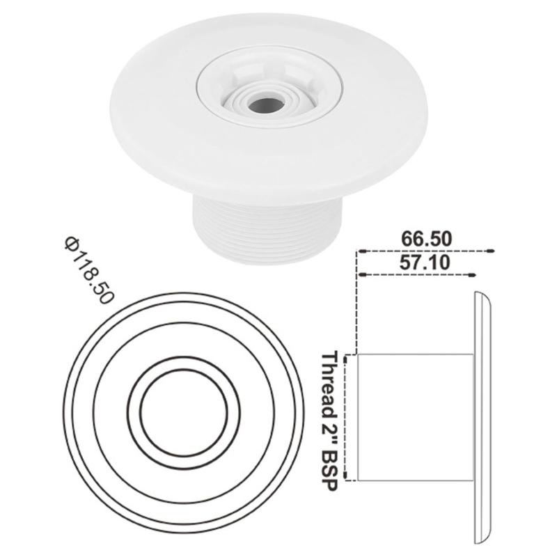 Adjustable Pool Jets Nozzle Pool Flow Inlet Fitting Pool Inlet Fittings Plastic Texture Replacement Nozzle for Pool