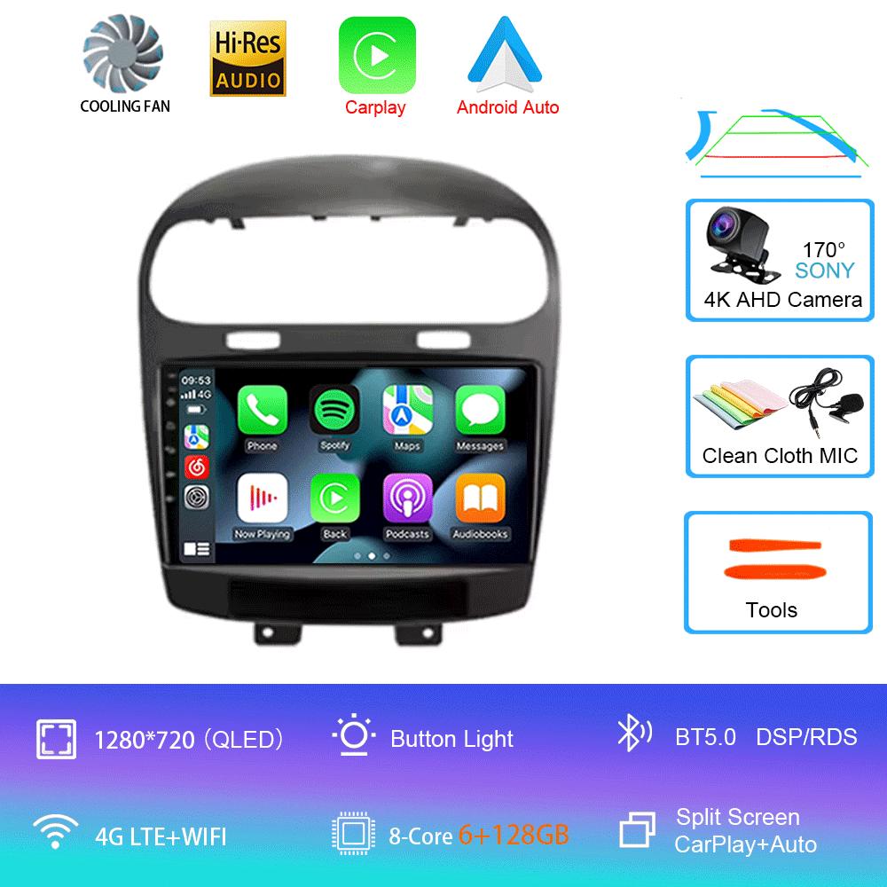 For Dodge Journey Fiat Leap Freemont 2011 - 2020 Car Radio Multimedia Player Navigation GPS DSP 4G Wifi Carplay Auto Android 14