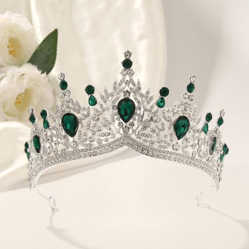 Fashion Diamond Crown Gorgeous Bridal Headwear Party Stage Performance Crown Crown