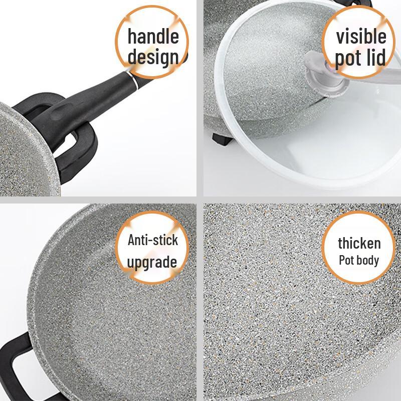 Triangle Dragon Large Capacity Maifan Stone Electric Wok
