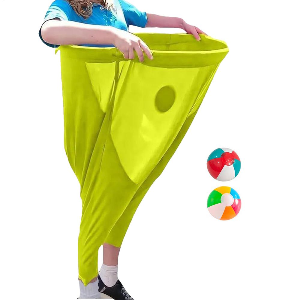 Granny Pants Yard Pitching Party Game Props Family Sack Race Bags with 2 Bouncy Balls Picnic Birthday Outdoor Tossing Game Sets