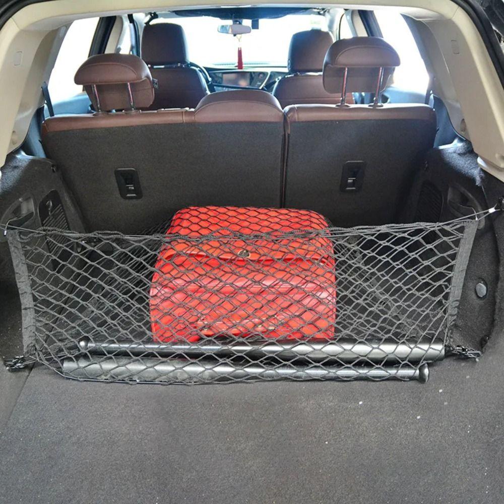 Double Layer Cargo Net Adjustable Car Mesh Storage Bag Luggage Mesh Net  Back Rear Seat