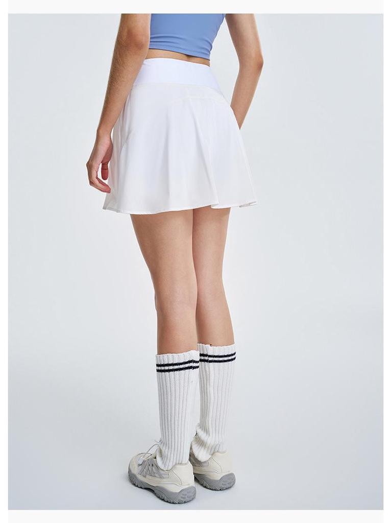 Women's Quick-Dry Lightweight Tennis Skirt with Elastic Shorts