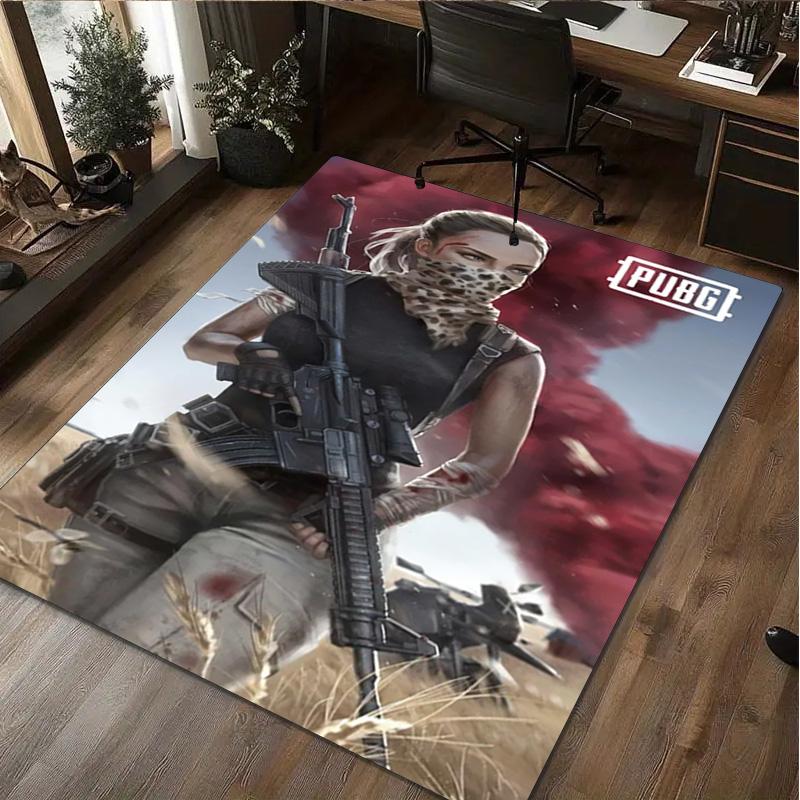 1Pc PUBG Print Rug - home decoration Carpet For Living Room Bedroom Flooring Computer Chair Area Rug