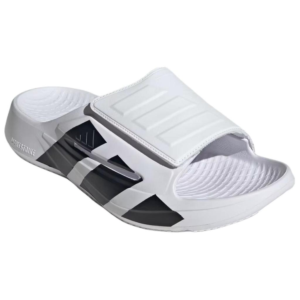 Adidas Lightblaze Bequeme Vielseitige Anti-Reibungs-Pantoletten Unisex-Schuhwerk Weiß Schwarz JS3584