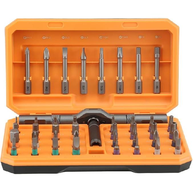 42 in 1 Magnetic Screwdriver Set, DIY Ratchet Screwdriver Set, Removable Self-assembly Precision Screwdriver Kit, Magnetic DIY Precision Tool Kit for