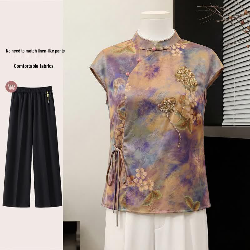 Datang Madam New Chinese Style Short-Sleeve Blouse