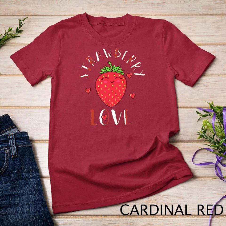 Strawberry Love Lover Fruit Smiling Farmer Greengrocer T-Shirt Unisex T-shirt 2 XL