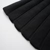 Bajiya 2025 Black A-line Knit Dress with Lapel for Women - European/American Spring/Summer Fashion