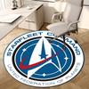1pc Starfleet Command Emblem Round Carpet, Made of Polyester,Perfect for Decorating Office Chairs, Living Rooms