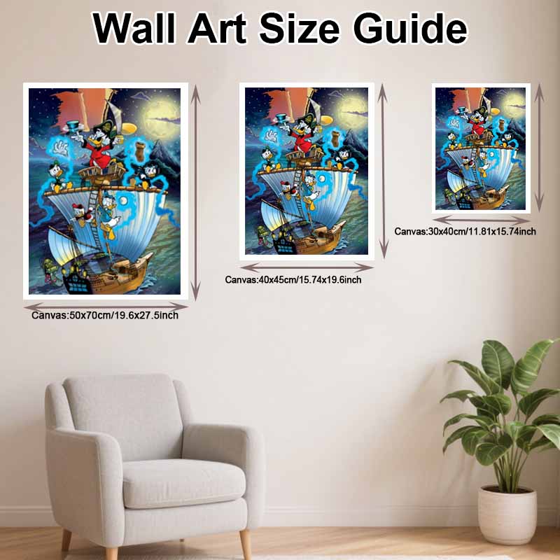 Disney diamond painting full of diamonds 5D pirate duck family diamond art home decoration creative handicrafts